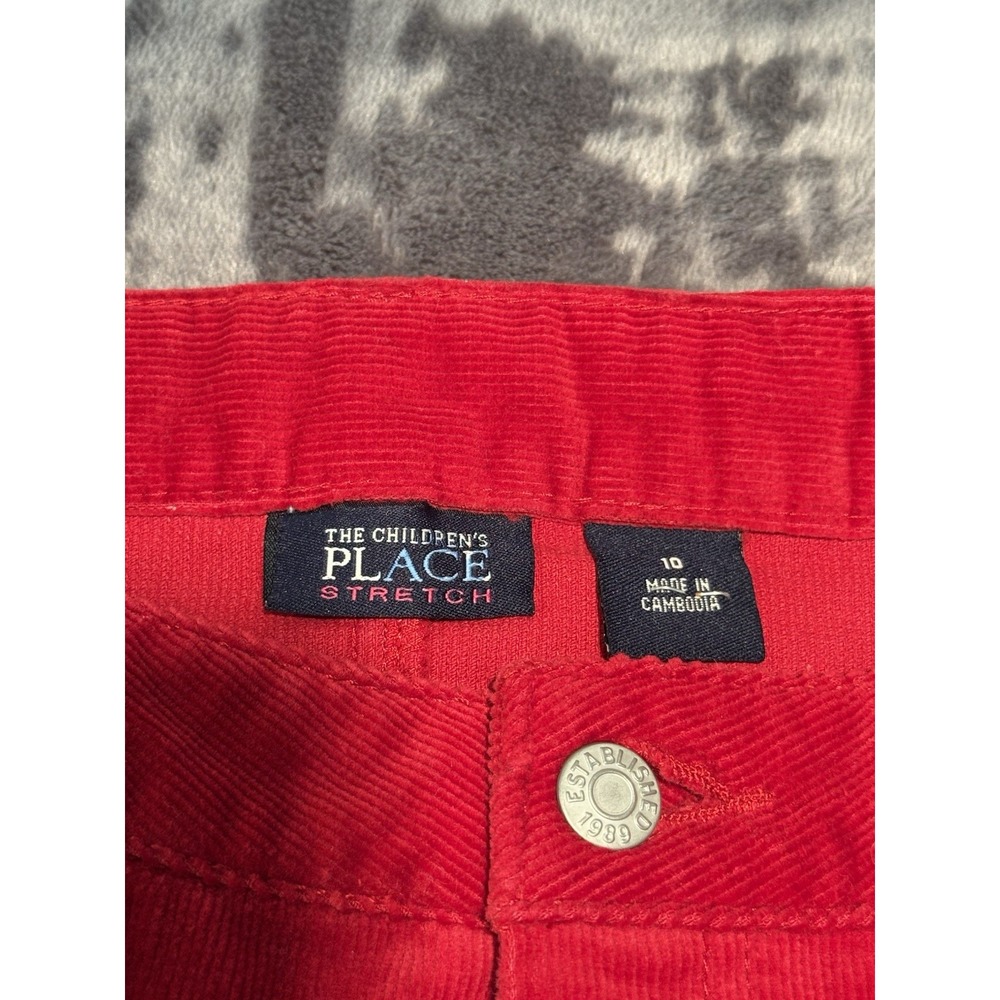 Girls THE CHILDRENS PLACE Red Velour Corduroy With Pockets SKIRT~size 10 - Picture 3 of 7